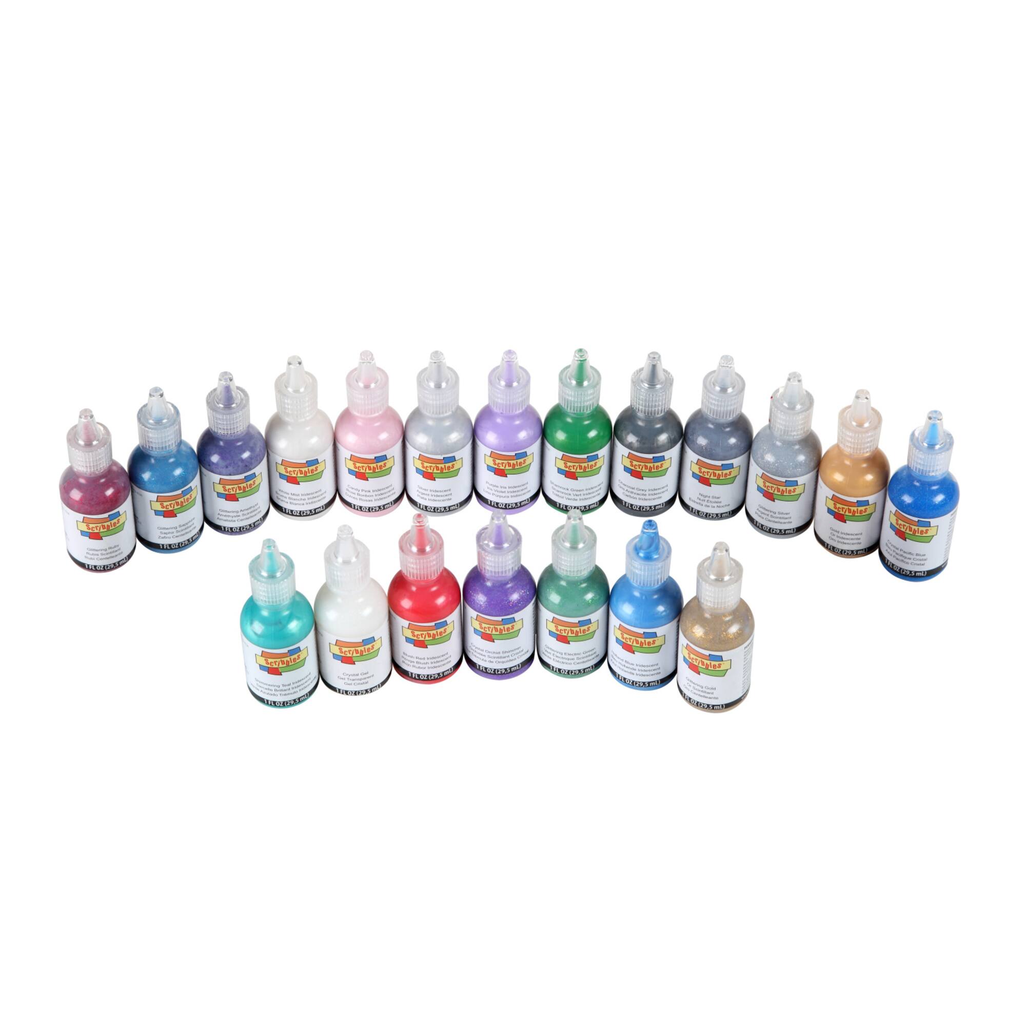 Scribbles® Glitter & Iridescent 3D Fabric Paint Set